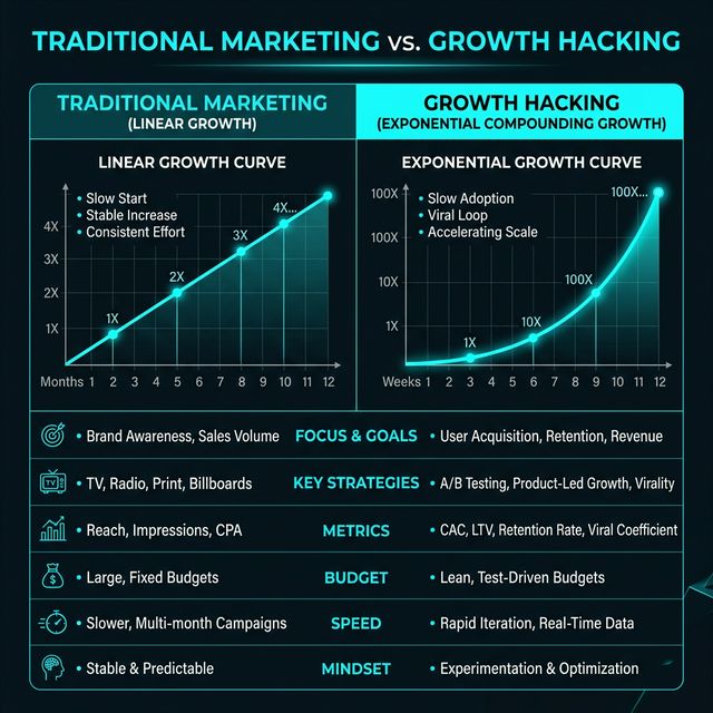Growth Hacking vs Traditional